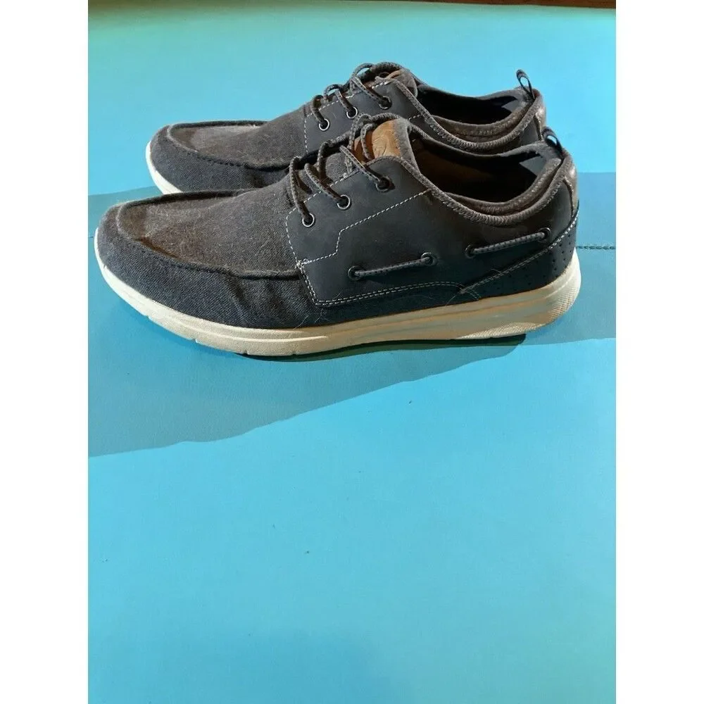 Magellan Outdoors Men's Gray Canvas Sneaker Lace-Up Memory Foam 11 EE MPN 163003